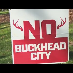 Sign war continues as 'NO BUCKHEAD CITY' sign stolen from woman's yard